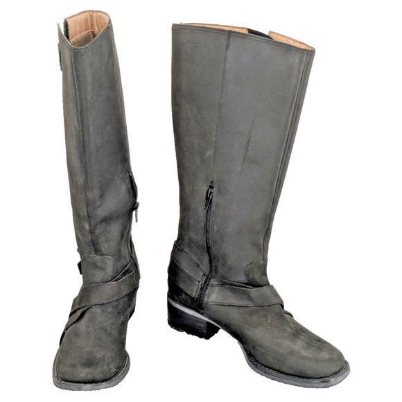 Durango Other - DURANGO Womens Cowgirl Boots SIZE 7.5M Black Leather  Buckle/Zip Closure